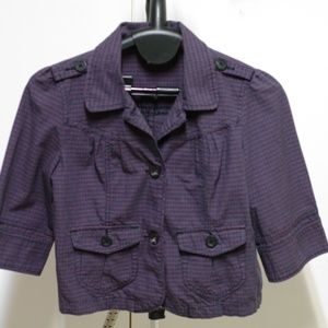 ROXY WOMEN'S LARGE PLAID TOP JACKET